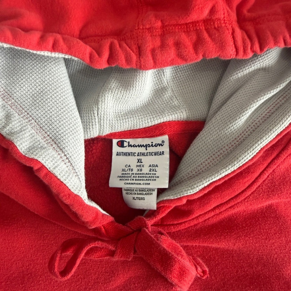 Champion University of Utah Utes Hoodie Red Mens XL Pullover Sweatshirt NCAA - Picture 5 of 9